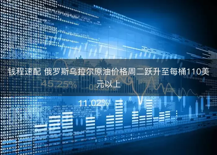 钱程速配 俄罗斯乌拉尔原油价格周二跃升至每桶110美元以上